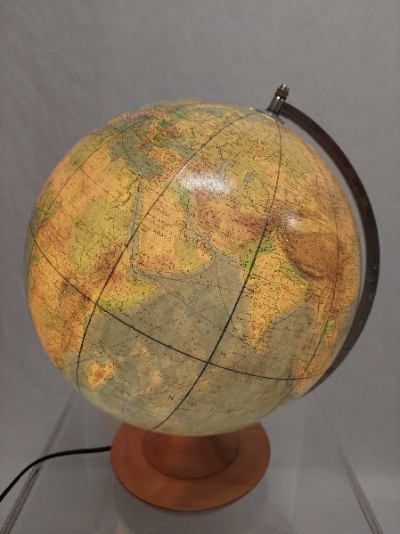 leuchtender globus ddr, leipzig 1984 33 cm 