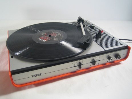 Plattenspieler Intel orange 70er design pop art kult sevenies
