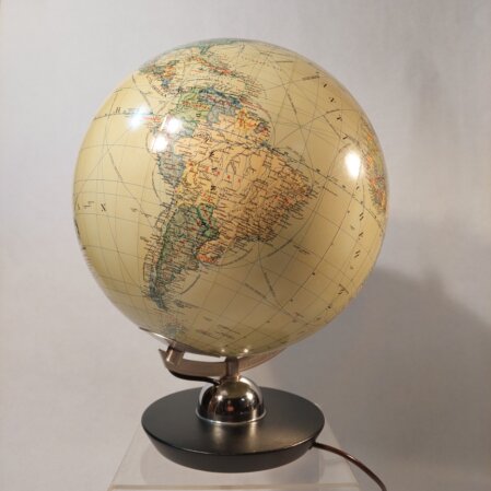 beleuchteter glas globus jro münchen um 1960