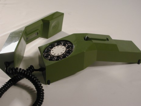 siemens telefon rialto grün um 1970 wählscheibe