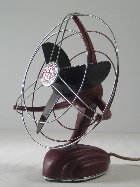 AEM ventilator bordeaux metallguss um 1945 1950 fan