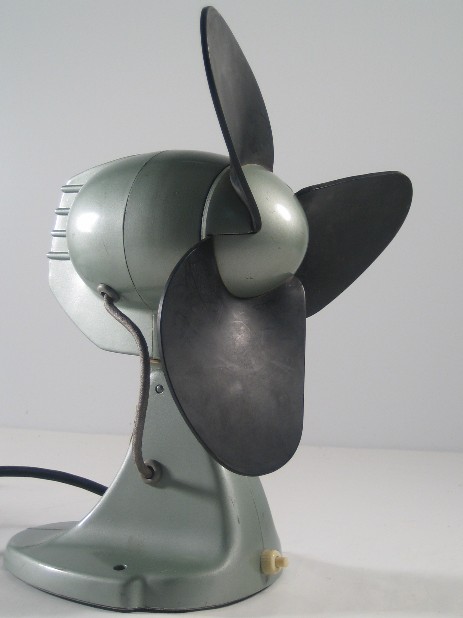 General Electric metallguss Ventilator mit Gummiflügeln um 1965 streamline