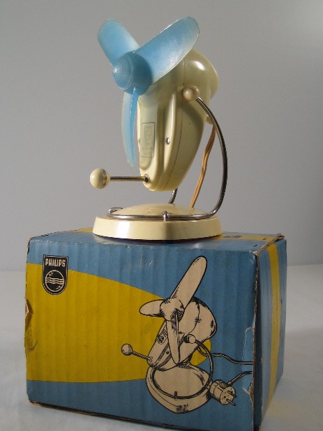 philips ventilator mit originalverpackung um 1950 bakelit
